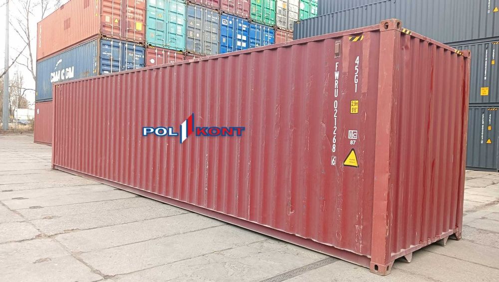Kontener morski 12 metrowy 40 HC wysoki, stan idealny - PZ
