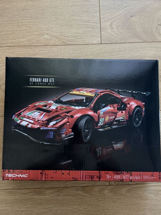 Конструктор Ferrari 488 GTE AF Corse №51 у стилі LEGO Technic