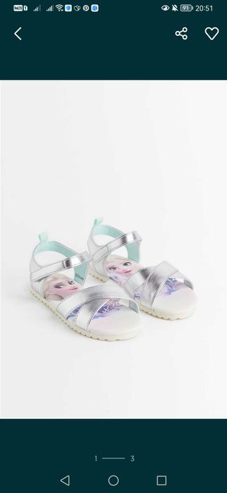 Sandały H&M Kraina Lodu Frozen Elsa 28