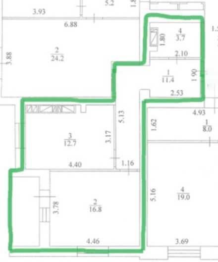 Продам 1 к.кв. в новострое Левада-1, 46 метров Эксклюзив