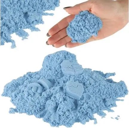 Piasek kinetyczny niebieki zielony dla dzieci