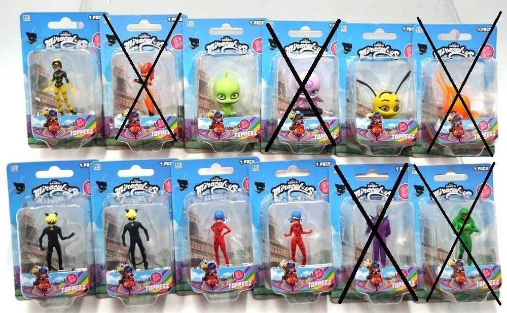 Фігурки героїв Miraculous - ЛедіБаг Супер-Кіт Рена Руж Бражник квамі