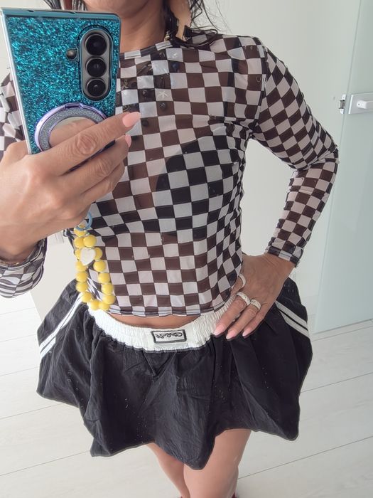 Bluzka siateczka kratka szachownica