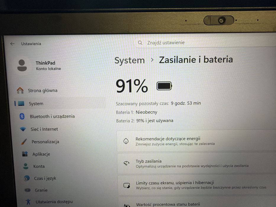 Lenovo T480 i5 8 gen, 8/120 GB