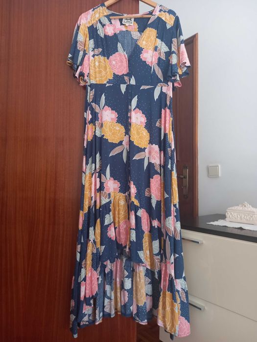 Vestido comprido assimétrico Jaase