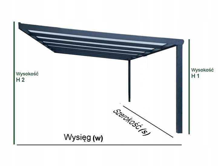 Zadaszenie tarasu weranda pergola konstrukcja aluminiowa super jakość