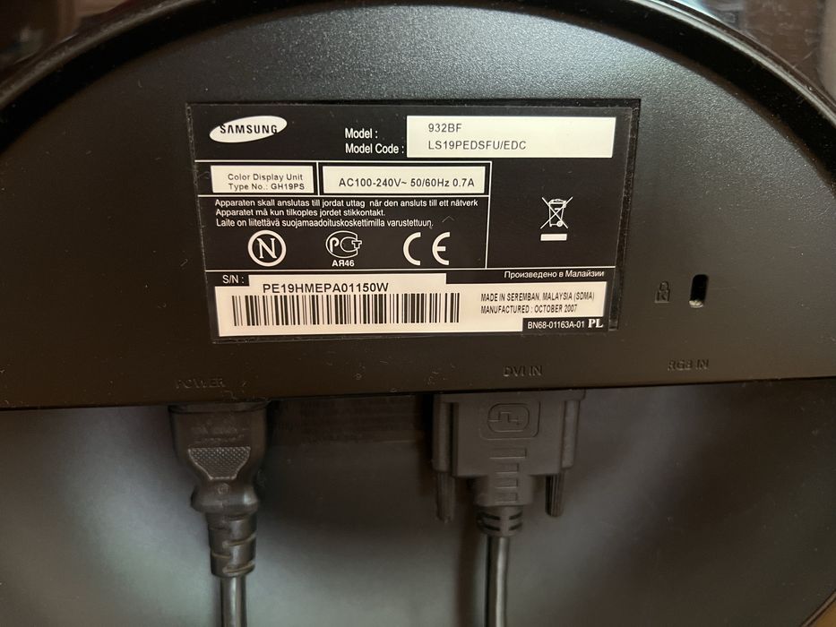 Монітор 19” Samsung Sync Master 932BF