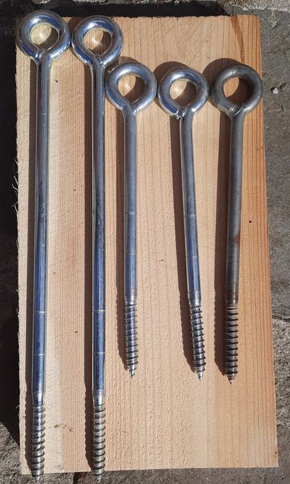 ŚRUBy haki wkręty do mocowania rusztowań 5 SZT. oczko 12x350 ,12x230