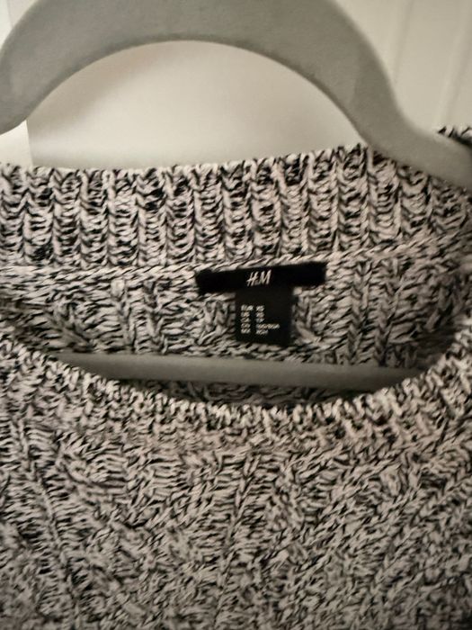Szary melanżowy sweter H&M XS