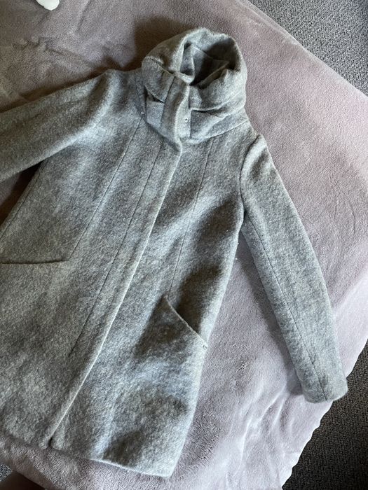 Płaszcz Tom Tailor M szary wiosna jesień wełna