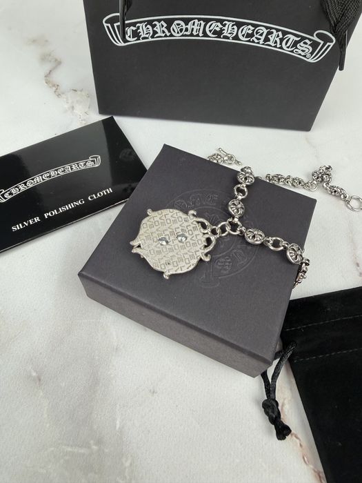Ланцюжок на шию хрестик Chrome Hearts / Цепочка крестик красный Хром Хартс / Кулон новий y2k opium archive sk8 rap