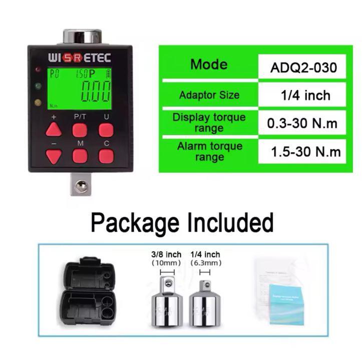 Chave dinanometrica digital alta precisão torque: 0.3-30nm