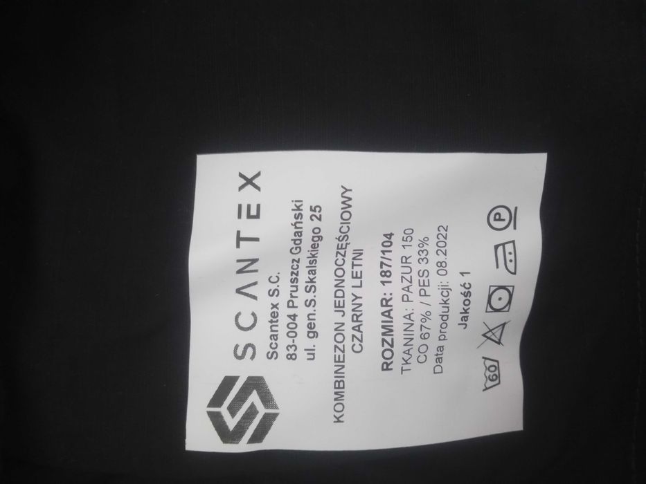 Kombinezon jednoczęściowy letni czarny - Scantex
