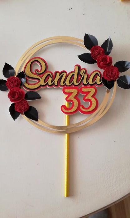 Toppers de bolo personalizados