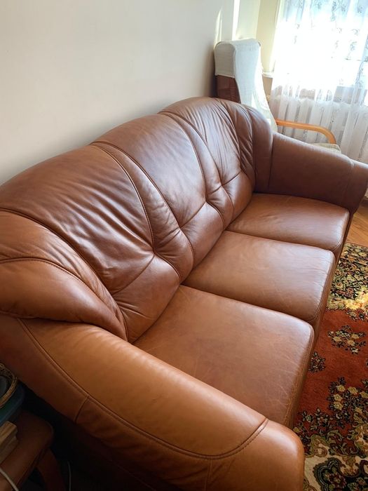 Kanapa dwuosobowa skórzana