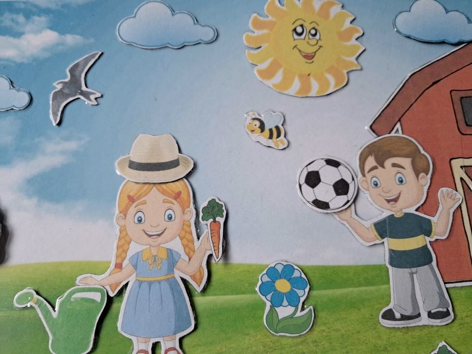 Kreatywna układanka magnetyczna wieś, zwierzęta