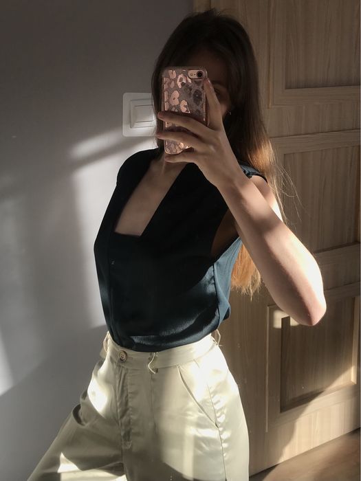 Satynowa bluzka ZARA S 36