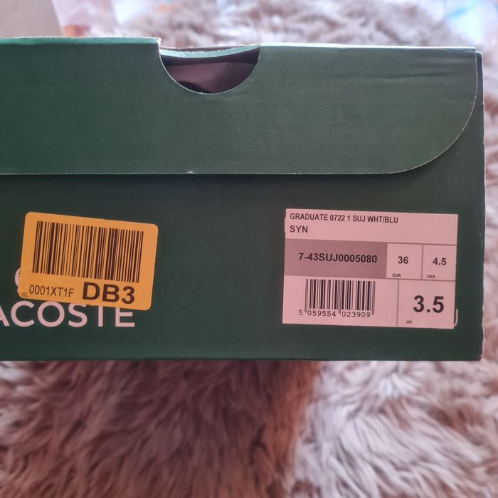 Lacoste buty sneakersy tenisówki białe trampki r. 36 graduate