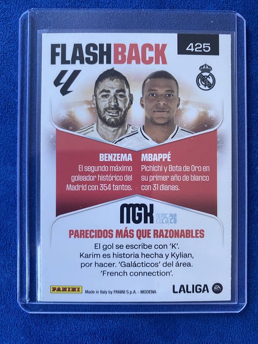 Carta Kylian Mbappe e Benzema Flashback MGK Megacrack Real Madrid