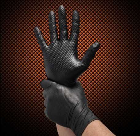 Rękawice Rękawiczki Nitrylowe B.MOCNE ROBOCZE VELO STRONG GRIP L 50szt