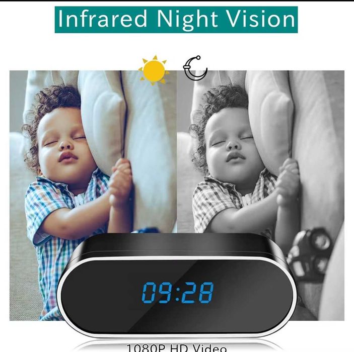 Ukryta kamera szpiegowska zegarek led detekcja podczerwień wifi zdalna