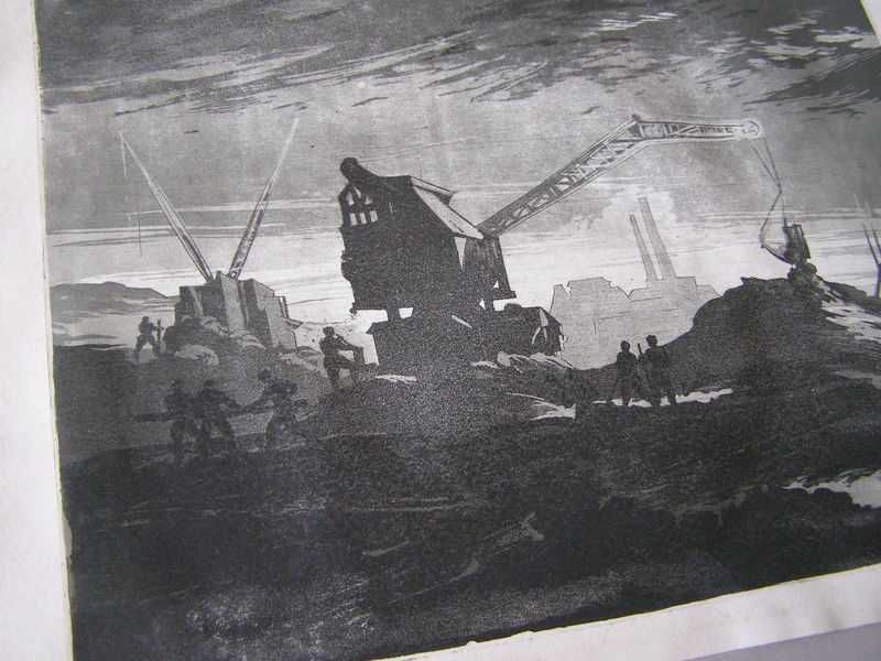 "ŚLĄSK" - akwaforta /akwatinta Edward Kuczyński , sygn.