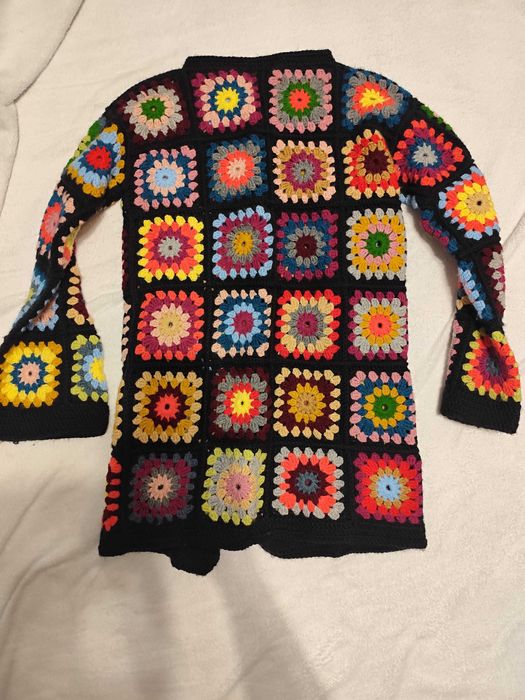 Sweter granny square kwadraty rękodzieło