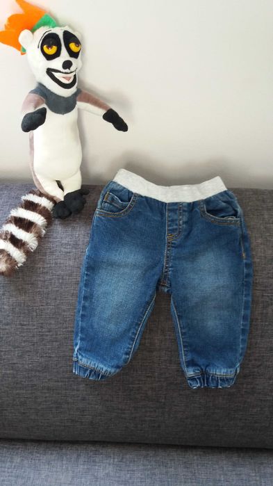 spodnie, jeansy niemowlęce 3-6msc, super