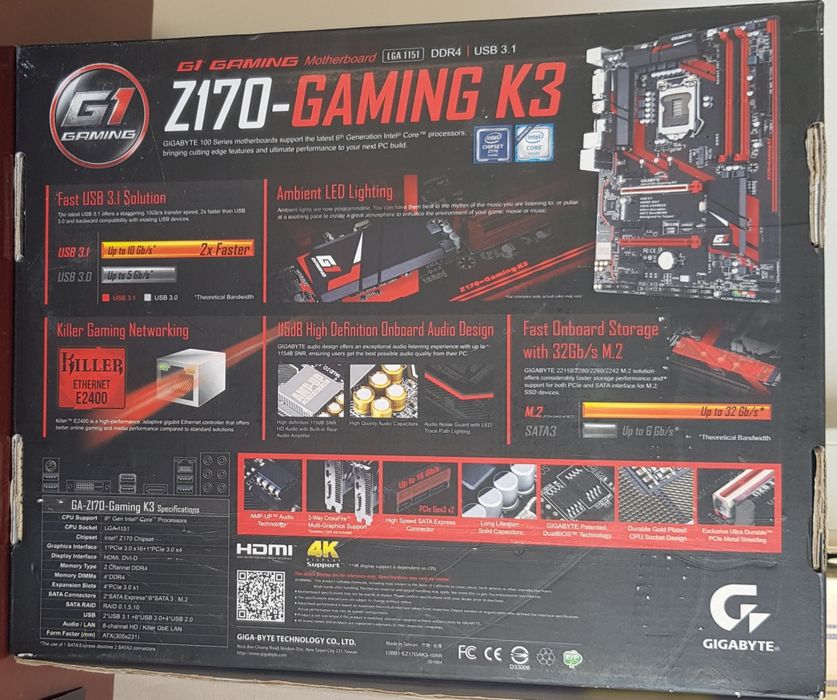 Motherboard gigabyte z170 k3