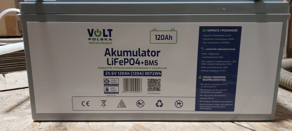 LiFePO4 аккумулятор VOLT POLSKA 120Ah 25,6V