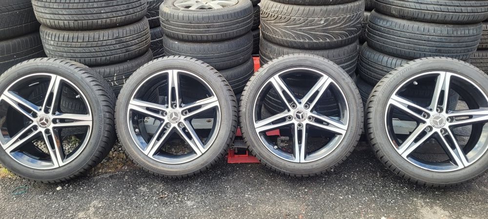 Oryginalne felgi 18 Mercedes nowe opony zima 225 45 polecam