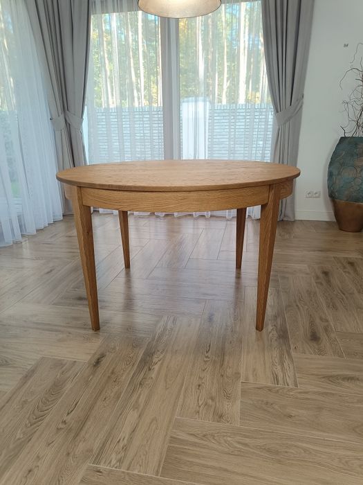 WYPRZEDAŻ Okrągły stół dębowy lity dąb średnica 130 cm