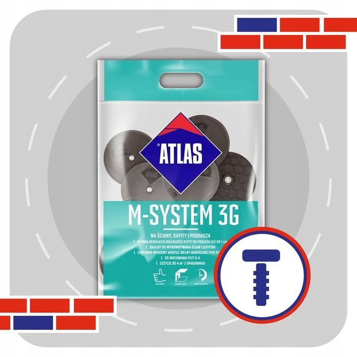 atlas m-system 3g m8/fi6,5 l100 bx ściana sufit