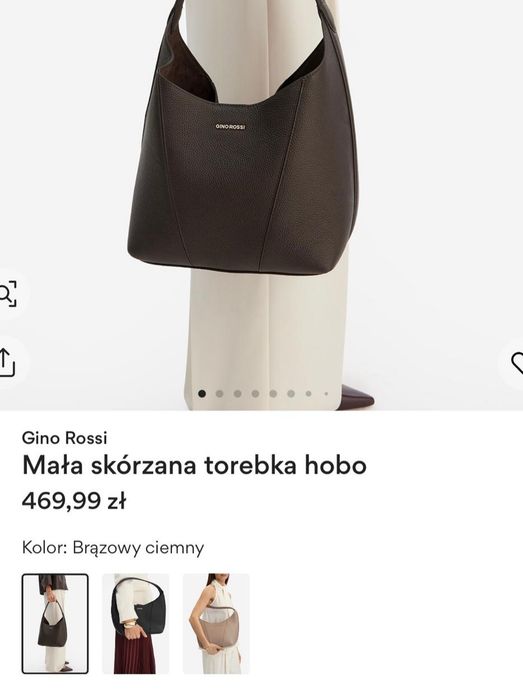 Nowa skórzana torebka Gino Rossi z metką