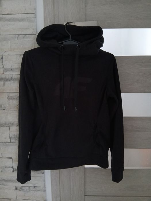 4f bluza polarowa polar damska XS 34 czarna z kapturem jak nowa