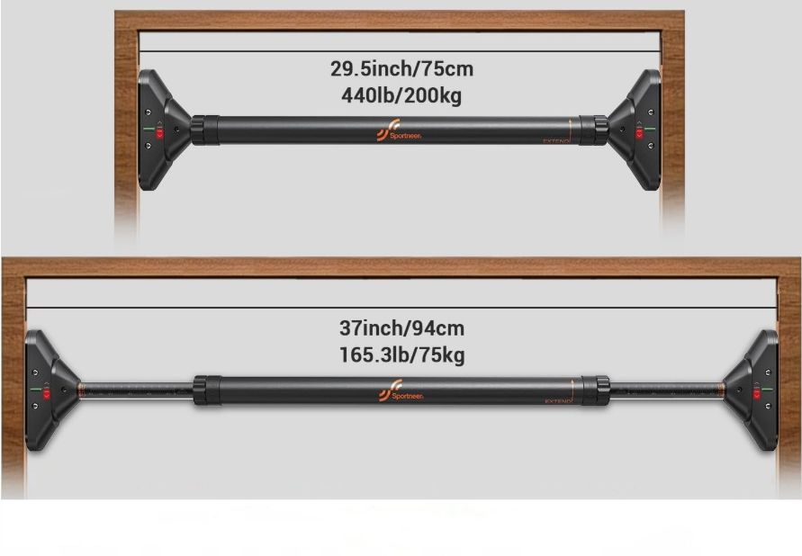Sportneer Drążek Do Podciągania, Regulowany 75-94 Cm, Bez Śrub, Do 200 Kg