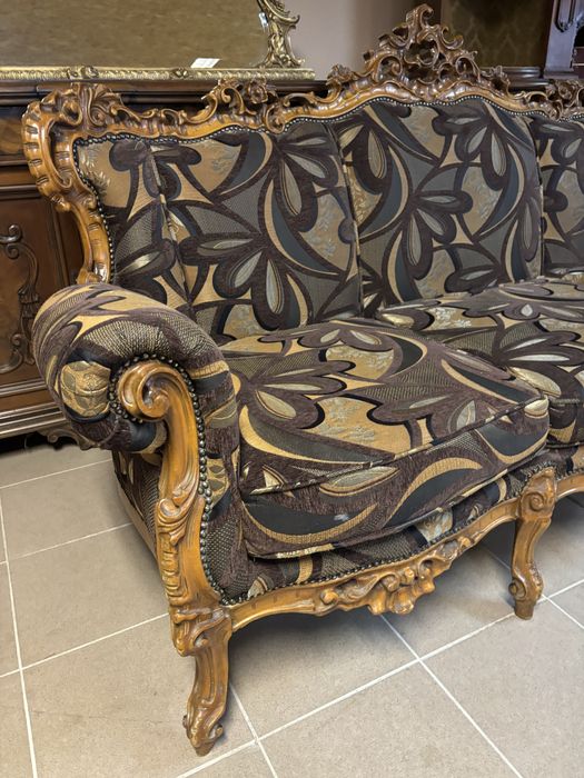 Włoski Stylowy Komplet Wypoczynkowy Sofa 2 Fotele Meble Stylowe Italy
