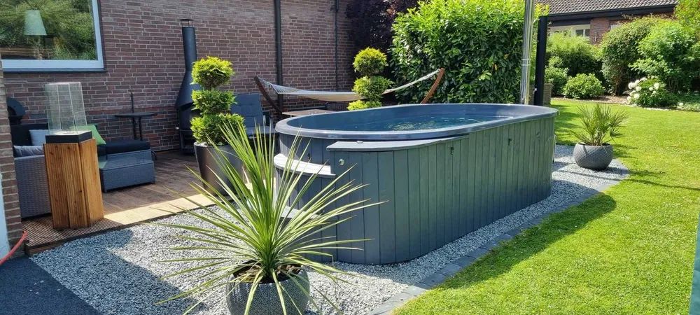 Nowoczesny basen z obudową - 4 sezonowy - podgrzewana woda - raty 0%