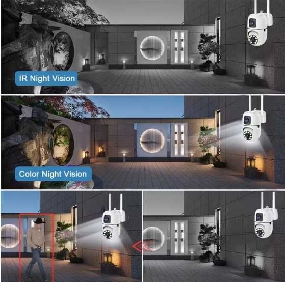 2 Câmeras Panorâmicas Ultra HD 1296P com 2 lentes / WIFI
