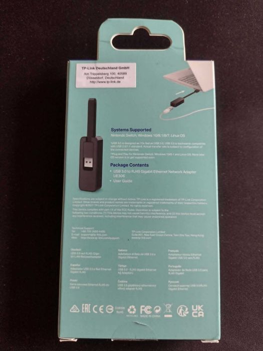 Karta sieciowa USB 3.0 LAN Gigabit RJ45 TP-Link UE306