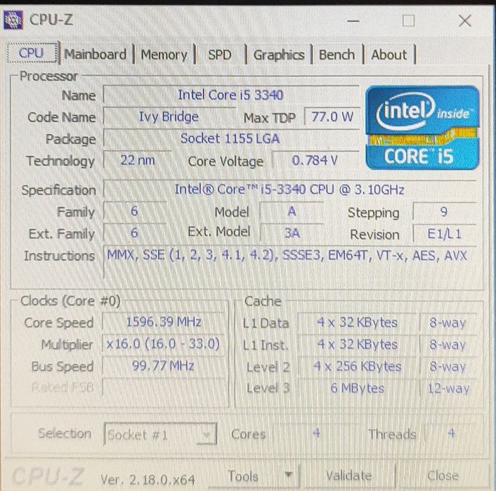 Procesor Intel core i5 3340