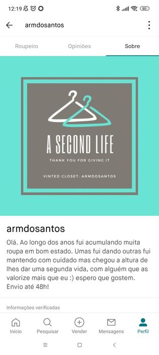 Roupa em segunda mão