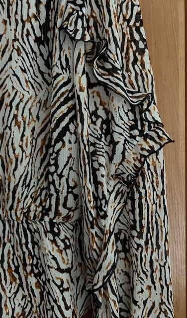 Guess Jeans Oryginalna, kobieca bluzka z ozdobnymi rękawami 40/42