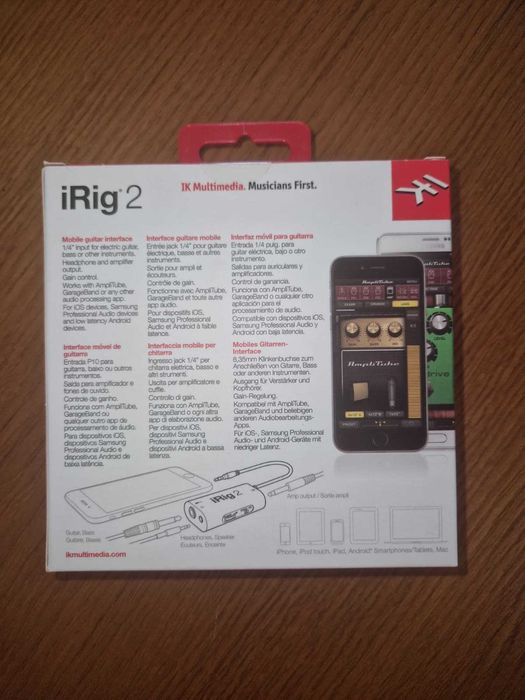 IK Multimedia iRig 2 – novo, nunca aberto