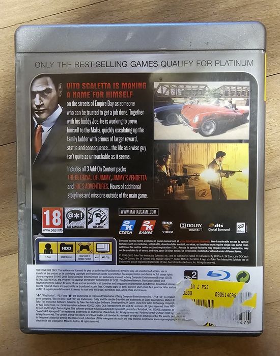Mafia II Mafia 2 Gra ps3