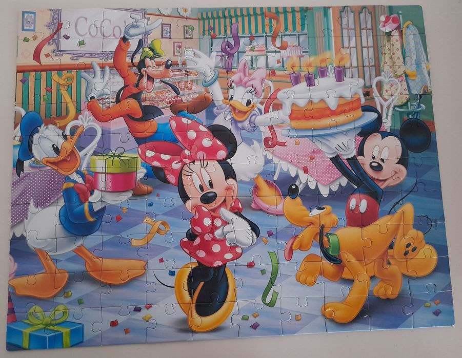 Puzzle 6+: Festa de Aniversário Mickey, Minnie, Donald e Daisy
