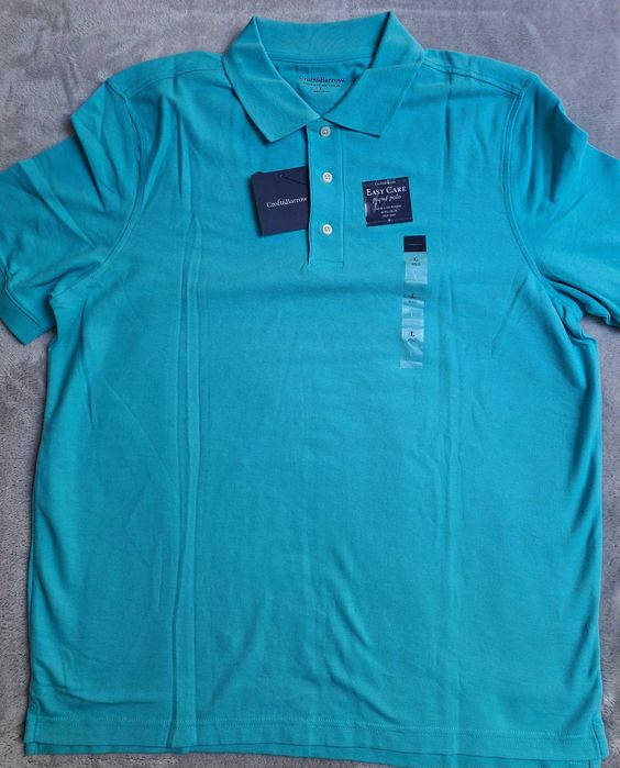 Crafts&Barrow Polo niebieski L koszulka męska
