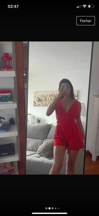 Macaco calção curto  vermelho