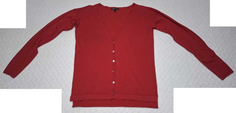 Bluzka rozpinana na guziki, długi rękaw, damska, Mango, XL (Odzież)