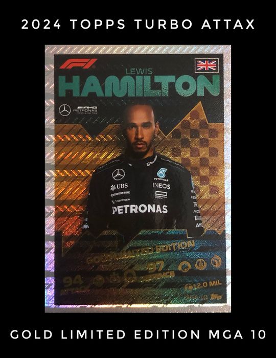 Lewis Hamilton 2024 Topps Turbo Attax Gold Limited Edition MGA 10